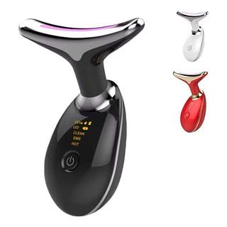 Massageador De Pescoço e Rosto LED Vibração Fototerapia Para Rejuvenescer Firmeza Anti-Rugas