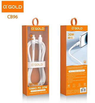 Cabo Tipo c Turbo 30w USB-C Para iPhone 2 Pontas 1 Metros original A'GOLD Carregamento Rápido