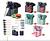 Kit 19 Conjunto Utensílios Silicone Facas Tabua De Cortar 19pç
