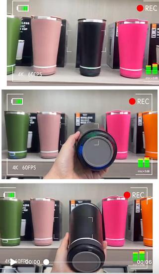 Copo Térmico Com Caixa De Som Bluetooth 420ml Aço Inox