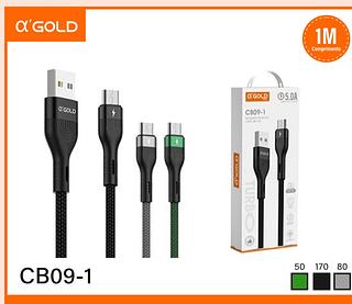 Cabo Dados Carga Rápida Para Type-c 5A 1m AGOLD V8
