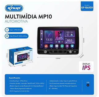 Central Multimídia Tela 1PS De 9polegado，5.0 Bluetooth，Suporta 2.4G/5.8GHz—KNUP