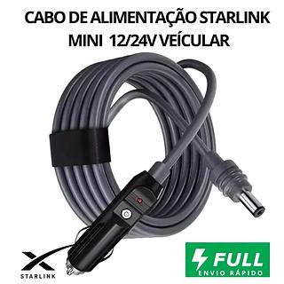 Cabo 2M 12v/24v De Carregamento Para Starlink Mini Cinzeiro