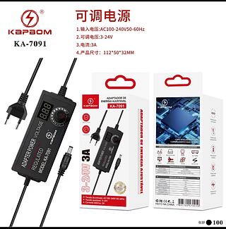 GRANDSTORE 3V24V 3A Adaptador AC Ajustável Fonte Transformador De Alta Tensão Conector Com Clipe Jacaré F