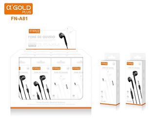 Fone de Ouvido com Fio e Borracha Entrada 3.5mm Microfone Integrado e Botão de pausa