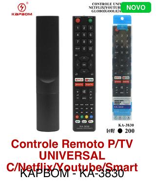 Controle Remoto P/TV UNIVERSAL C/Netflix/Youtube/Smart
