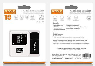 ￼Cartão de Memória Micro Sd 128Gb Original com Adaptador Sd para Celular Notebook Filmadora-AGOLD