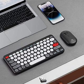 Conjunto de teclado e mouse sem fio 2.4G portátil, combinação de teclado e mouse sem fio ultrafino Ming