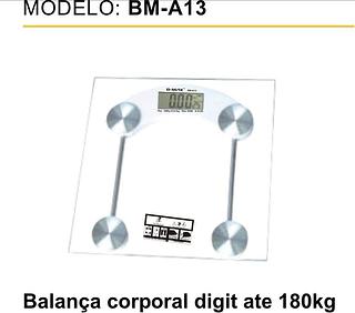 Balança Digital Vidro Temperado 180Kg Para Banheiro Academia—Bmax