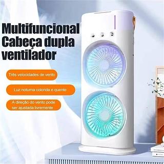 Mini Ventilador Climatizador de Ar Umidificador Dupla Camada