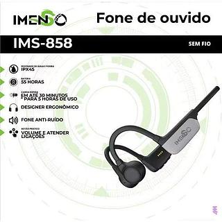 Fone de Ouvido Bluetooth 5.3 Sem Fio IMS-858 de Condução Óssea, IPX5 Impermeável