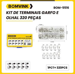 KIT DE TERMINAIS GARFO E OLHAL 320 PEÇAS