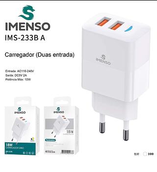 Carregador IMENSO 2USB 18W