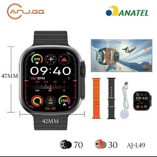 2024 Novo Watch 10 Ultra 2 Series 9 Resposta Ao Gesto Smart Watch Carregador Sem Fio À Prova D'água com dois pulseiras