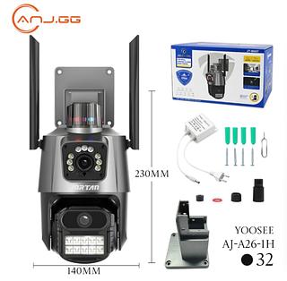 Câmera Wifi Segurança 6mp 4k Lente Dupla Zoom Vigilância app icsee-a52