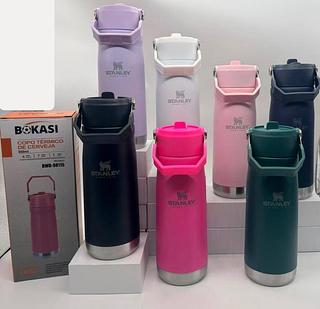 garrafa termica 650ml Com palha com marca stanley