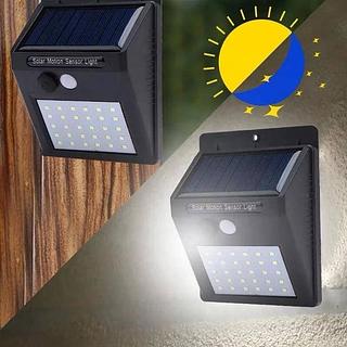 Luminária De Parede Solar 6w Com Sensor De Presenca