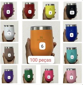 Copo térmico inox 350ml com tampa abre fecha primeira linha