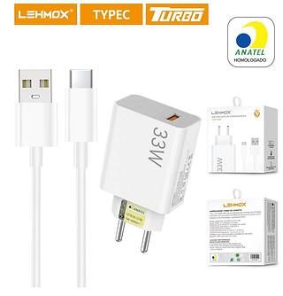 CARREGADOR TUBRO POWER 33W TYPEC Lehmox
