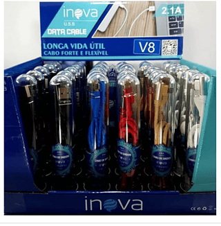 Cabos Dados Carga Inova Usb V8 Reforçado Atacado