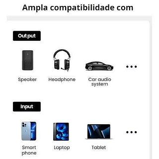 Adaptador Para Som de Carro Bluetooth 5.0 Essager P2-IMENSO ORIGINAL