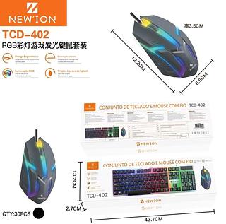Kit Teclado E Mouse Rgb Luminoso Modo Gamer Robusto
