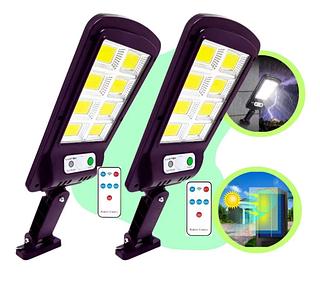 LUMINARIA SOLAR POSTE RUA DE 8LEDS