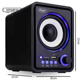 Caixa De Som Bluetooth KP-6017BH 11W RMS Subwoofer PC LED