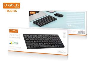 Teclado Bluetooth Touchpad Slim Membrana S/ Fio Imantado Usb