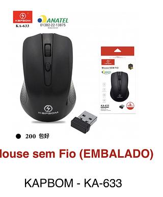 mouse sem fio kapbom 633